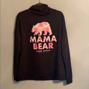 SimplySouthern Mama Bear Long Sleeve Cowl Neck